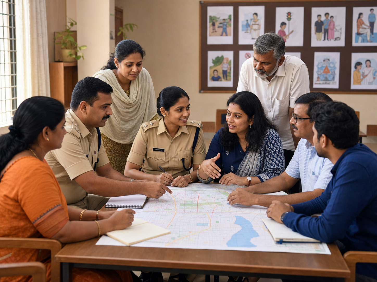 Nizamabad police and community stakeholders planning public-safety initiatives together